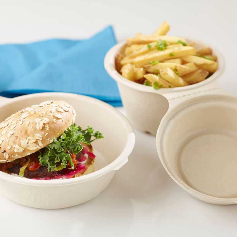 Snackbox to go kompostierbar | Ideal für Pommes und Burger