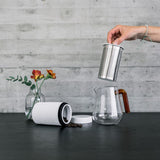 Kaffeebereiter aus Glas